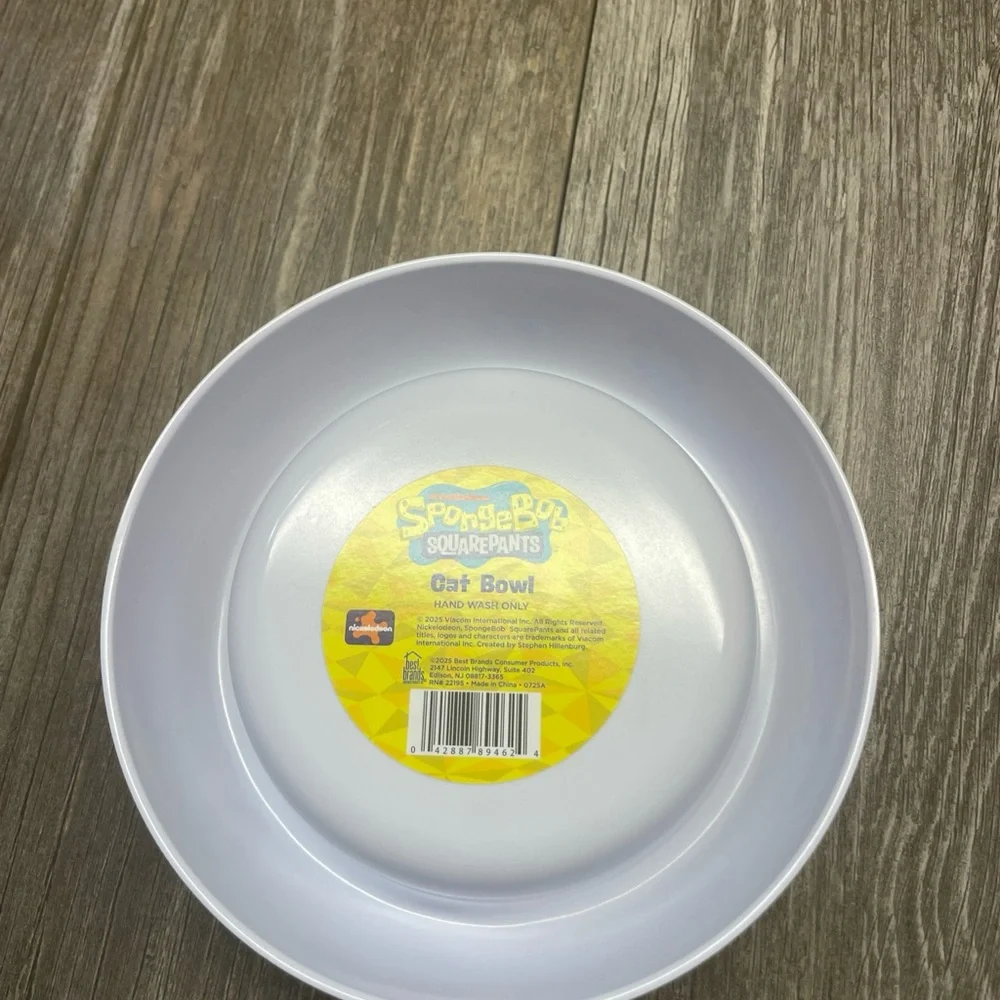 Nostalgic Sponge Bob Food Water Cat Bowl By Nickelodeon 6